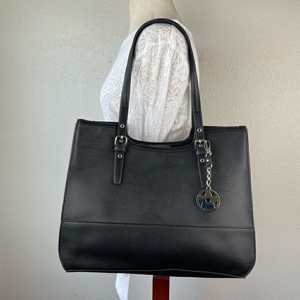 NWOT Bueno Black Faux Leather Satchel
